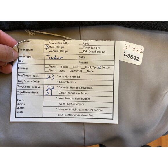 Michael Kors Mens Single-Breasted Blue Blazer 31" Length X 22" Chest - Picture 9 of 9